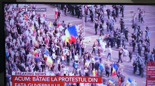 Update. Incidente la protestul din Piața Victoriei. Ciobanii s-au bătut cu jandarmii