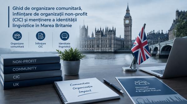 Ghid de organizare comunitară, înființare de organizații non-profit (CIC) și menținere a identității lingvistice în Marea Britanie