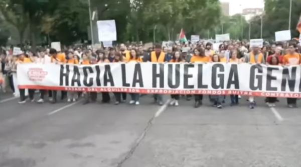 Proteste în Spania pentru dreptul la locuinţă. Zeci de mii de oameni în stradă