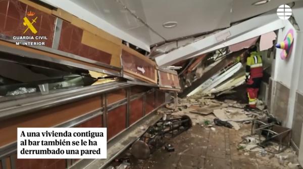 Un bar din Spania s-a prăbușit în timp ce se aflau înăuntru 50 de oameni