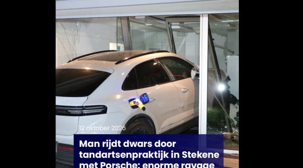 Furios că a fost concediat, un dentist român din Belgia a intrat cu Porsche-ul în cabinet și l-a distrus