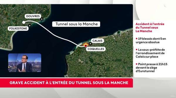 Accident grav la intrarea în Tunelul Canalului Mânecii. Un microbuz cu pasageri a fost lovit de un tren de marfă. 19 persoane au fost rănite