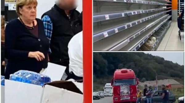 Greva șoferilor golește rafturile magazinelor din sudul Italiei. Aflată în vacanță în Campania, Merkel a rămas surprinsă: "De ce nu aveți?"