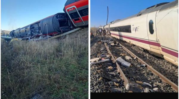 Raport preliminar al catastrofei feroviare din Spania: Trenul Renfe circula cu cel puţin 160 km/h în momentul coliziunii